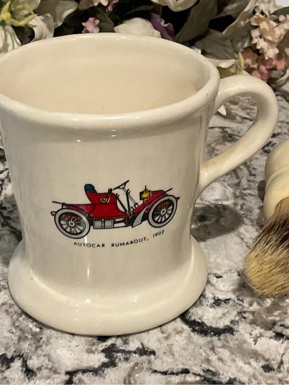 BP-Men's Shaving Mug with Brush  VINTAGE-MID CENTURY